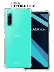 Прозрачный противоударный чехол ROSCO для Sony Xperia 10 Mark IV силиконовый с усиленными углами