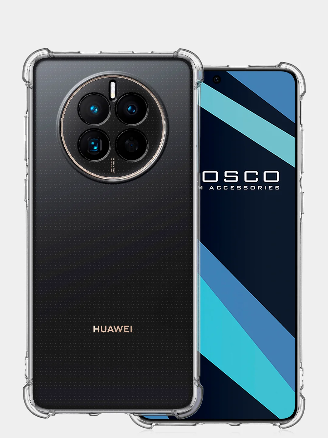 Прозрачный противоударный чехол ROSCO для Huawei Mate 50, силиконовый, с усиленными углами