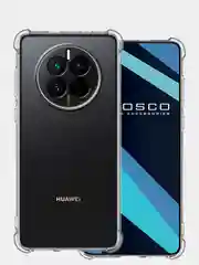 Прозрачный противоударный чехол ROSCO для Huawei Mate 50, силиконовый, с усиленными углами