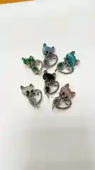 Брошь с опаловым камнем "Кошка"
