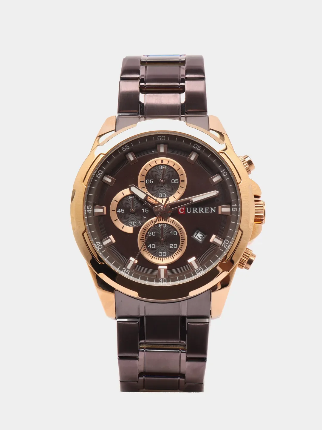 Золотой мужские наручные часы Curren 8354 с хронографом