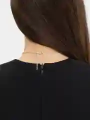 Черный подвеска с камнем "Сердце"
