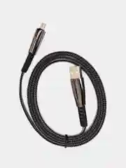 Hoco U70 USB на Micro-USB, Lightning, Type-C зарядный дата кабель 1,2 м, нейлоновая оплетка