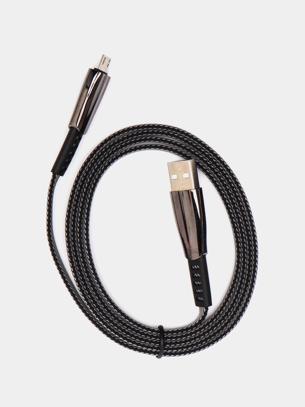 Hoco U70 USB на Micro-USB, Lightning, Type-C зарядный дата кабель 1,2 м, нейлоновая оплетка
