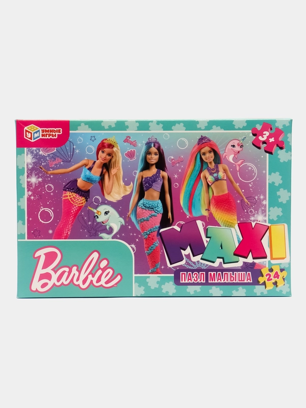 Барби "Умные игры" MAXI-пазл, "Барби", 24 детали