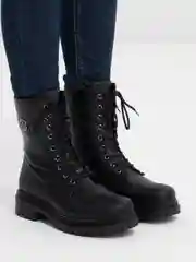 Черный ботинки зимние женские Rieker, из натуральной кожи