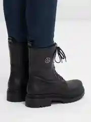 Черный ботинки зимние женские Rieker, из натуральной кожи