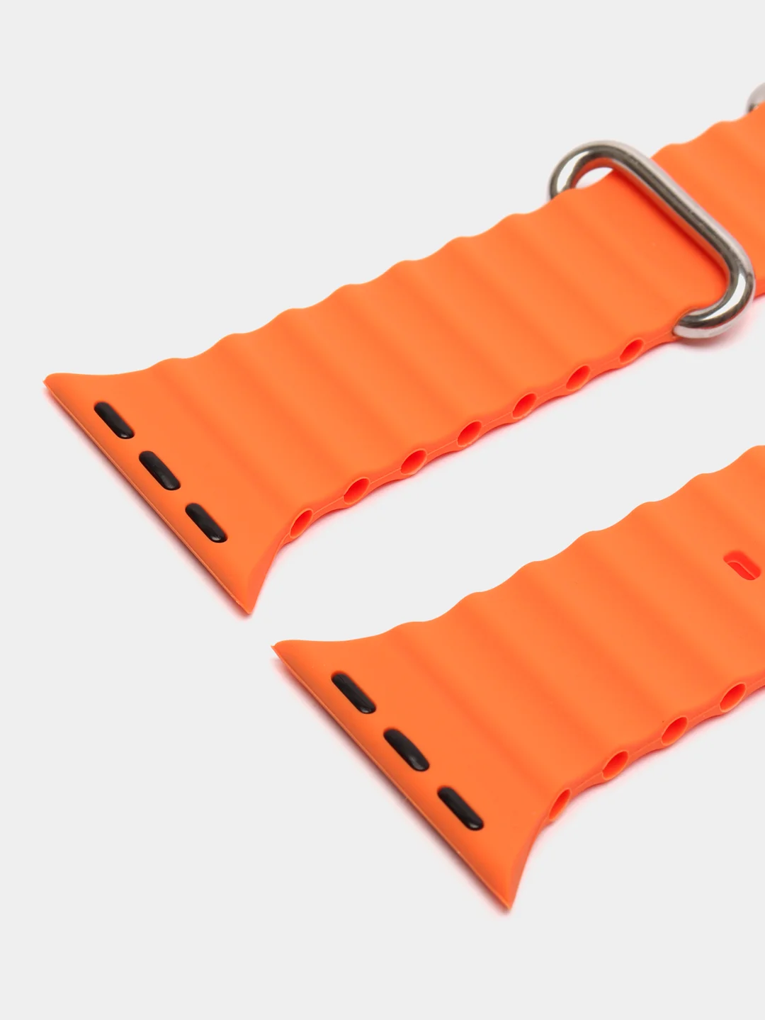 Оранжевый силиконовый ремешок Ocean Watch для Apple Watch Series Ultra 8 7 6 5 SE