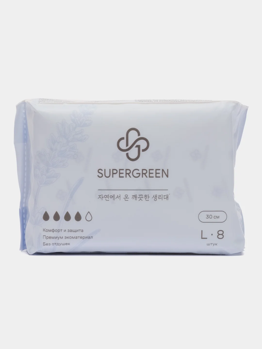 Голубой прокладки женские с крылышками SUPERGREEN