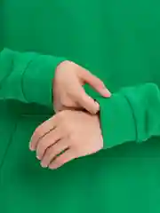 Лесной зеленый толстовка женская, утепленная, оверсайз