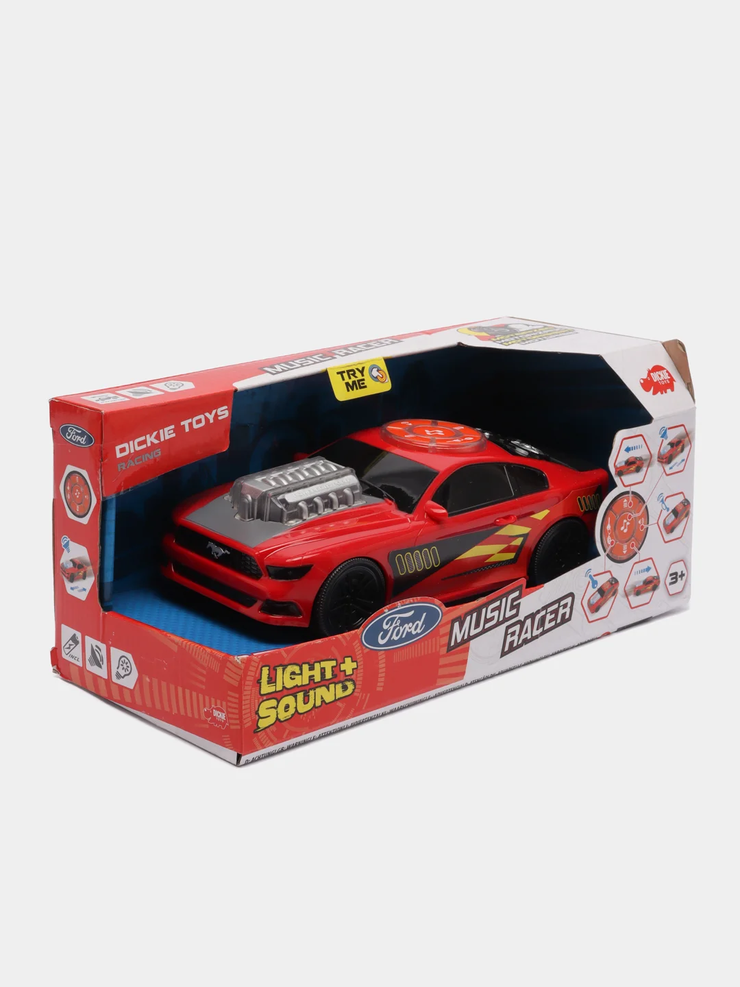 Машинка  Музыкальный гонщик моторизированная  23 см свет звук Dickie Toys 3764003