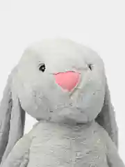 Серый зайка мягкая игрушка. Розовый зайчик