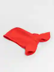 Красный капор с начёсом, капюшон с воротником