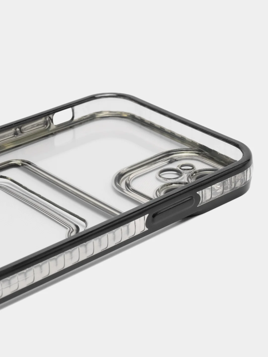 Черный чехол на Айфон, с карманом для карт, IPhone XR 11 12 13 14 15 Pro Max, картхолдер