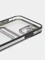 Черный чехол на Айфон, с карманом для карт, IPhone XR 11 12 13 14 15 Pro Max, картхолдер