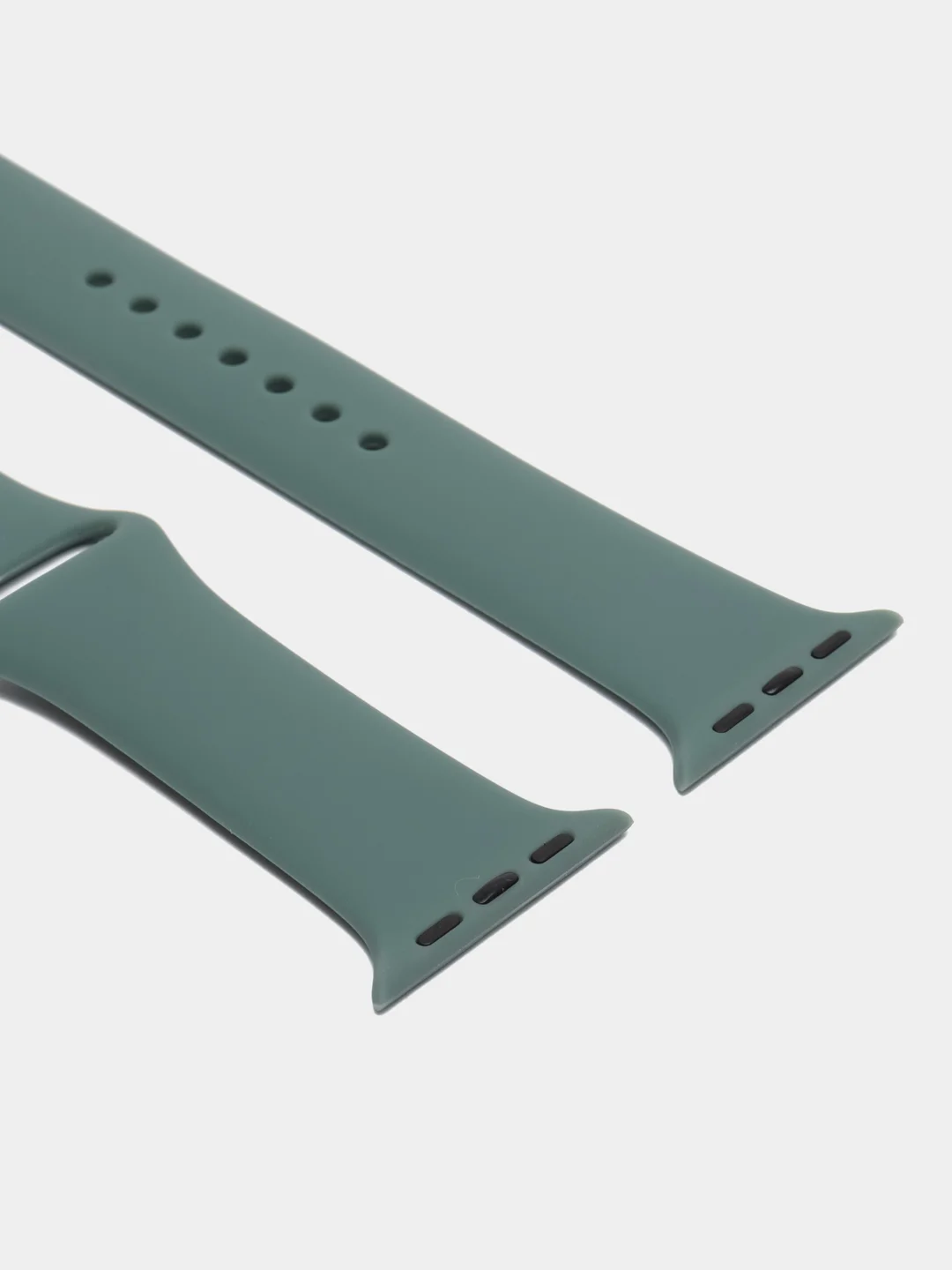 Зеленый ремешок, силиконовый, цветной, для Apple Watch, 38, 40, 42, 44, 45, 49 мм