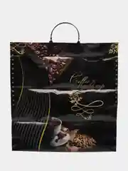 Коричневый пакет подарочный с пластиковой ручкой/Прочный пакет на каждый день