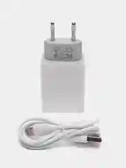 Белый зарядное устройство Borofone BA47A + кабель Type-C / 18 Вт быстрая зарядка