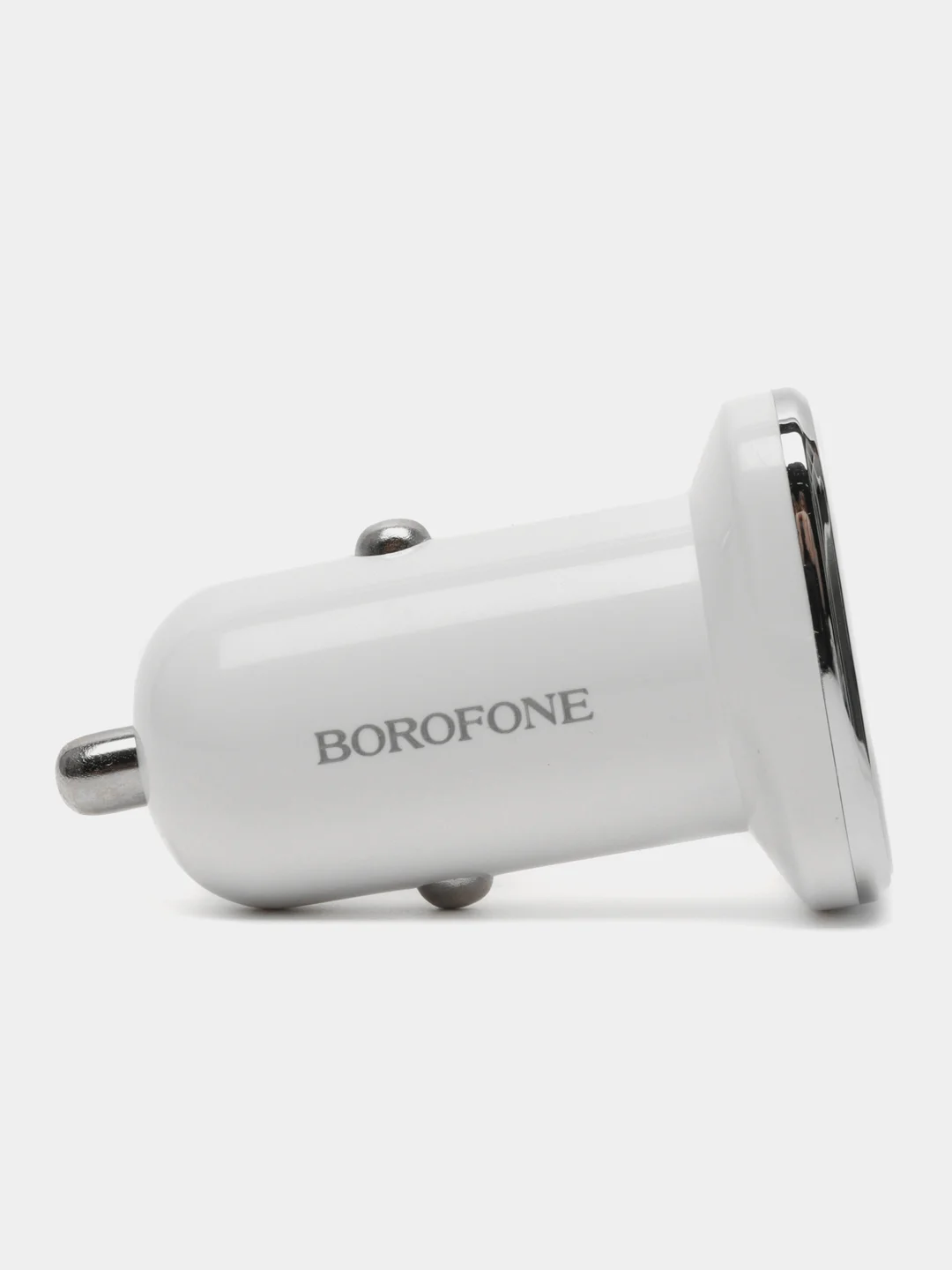 Белый автомобильное зарядное устройство Borofone BZ12A, быстрая зарядка, до 3A, 18W