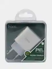 Белый скоростное зарядное устройство Hoco C76A Plus, быстрая зарядка PD 20 Ватт