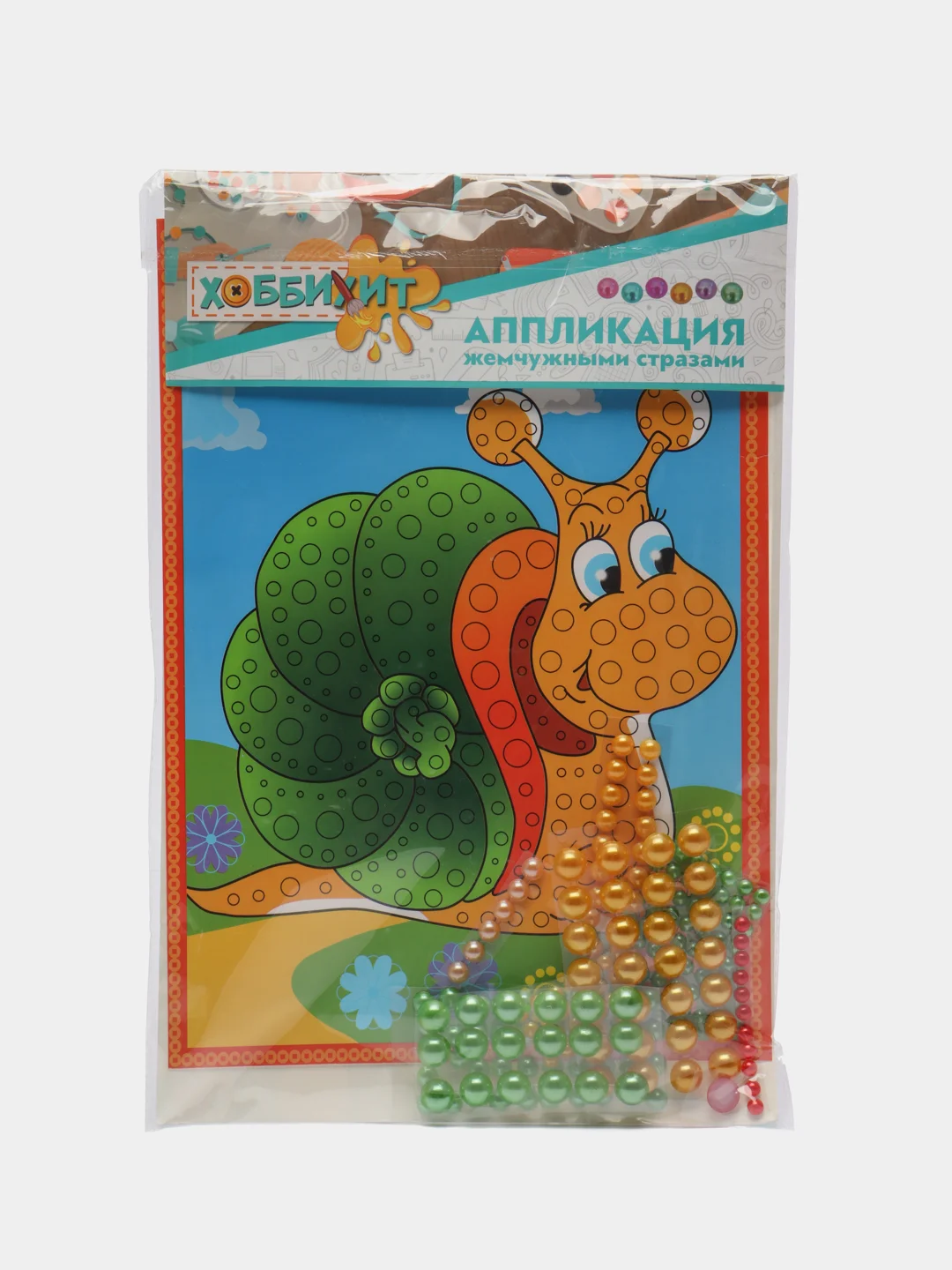 Аппликация жемчужными стразами, 33*22 см