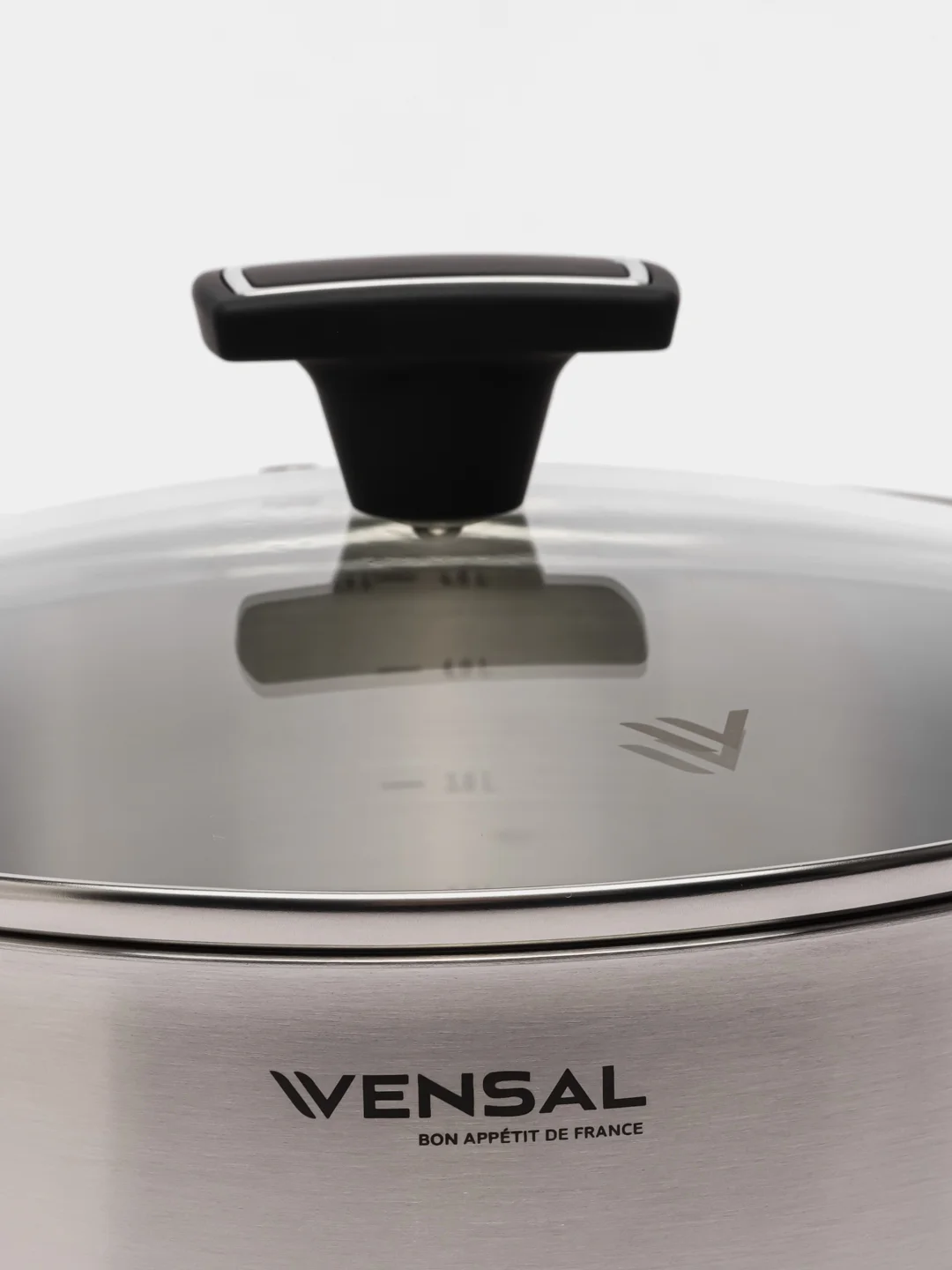 Кастрюля с крышкой Vensal Velours noir VS1502 из нержавеющей стали 5,4л (24см)