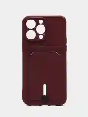 Силиконовый чехол для iPhone 14 Pro Max (Айфон 14 Про Макс) , чехол на айфон с карманом