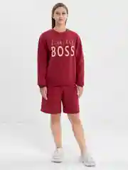Бордовый костюм женский из футера
