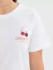 Бордовый футболка женская, белая, хлопковая, с принтом