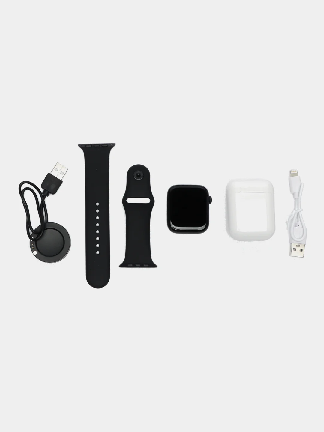 Черный умные часы Smart Watch T900PRO MAX L, наушники в комплекте