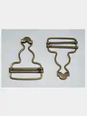 Застёжка для комбинезона металлическая, ширина 3,5 см, упаковка 2 шт