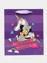 Фиолетовый пакет ламинат вертикальный "Unicorn dreams", Минни Маус, 23 х 27 х 11,5 см