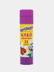 Клей-карандаш канцелярский для бумаги и картона Юнландия, 25 г, улучшенный, 227612