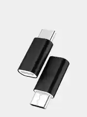 Белый адаптер переходник USB Type-C otg micro USB