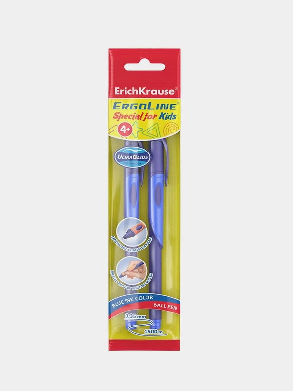 Ручка шариковая ErichKrause, Ultra Glide, синяя, 2 шт