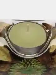 Зеленый саше с сухоцветами и свечкой, 6 цветов