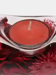 Красный саше с сухоцветами и свечкой, 6 цветов