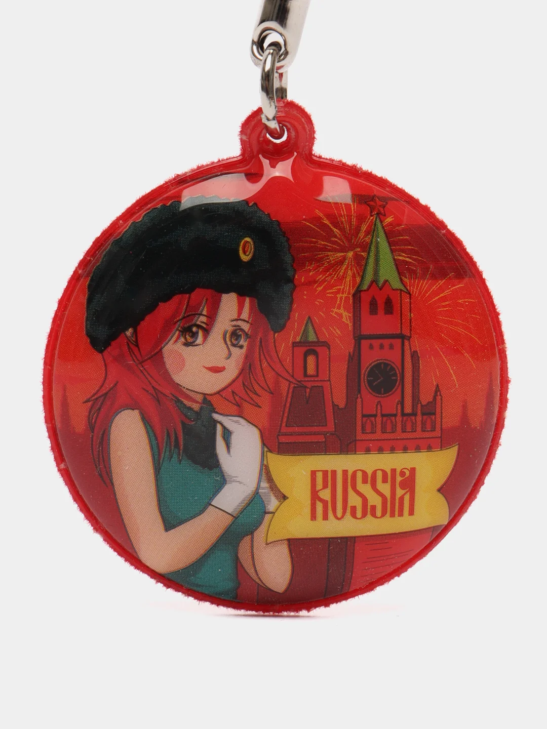 Красный брелок для ключей "Аниме RUSSIA"