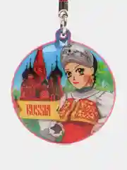 Розовый брелок для ключей "Аниме RUSSIA"