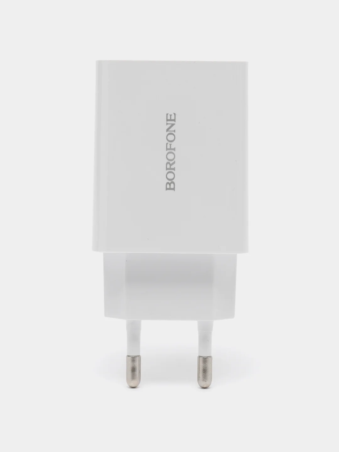 Белый зарядное устройство Borofone BA21A (Быстрая зарядка QC 3.0, 3A, 18W + USB- кабель)