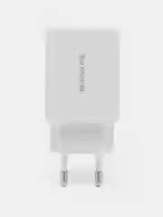 Белый зарядное устройство Borofone BA21A (Быстрая зарядка QC 3.0, 3A, 18W + USB- кабель)