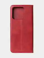 Алый чехол-книжка GQ для Redmi 10C / Poco C40 из высококачественной искусственной кожи