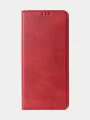 Алый чехол-книжка GQ для Redmi 10C / Poco C40 из высококачественной искусственной кожи