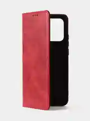 Алый чехол-книжка GQ для Redmi 10C / Poco C40 из высококачественной искусственной кожи
