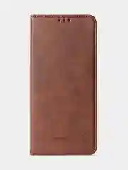 Тёмно-коричневый чехол-книжка GQ для Redmi 10C / Poco C40 из высококачественной искусственной кожи