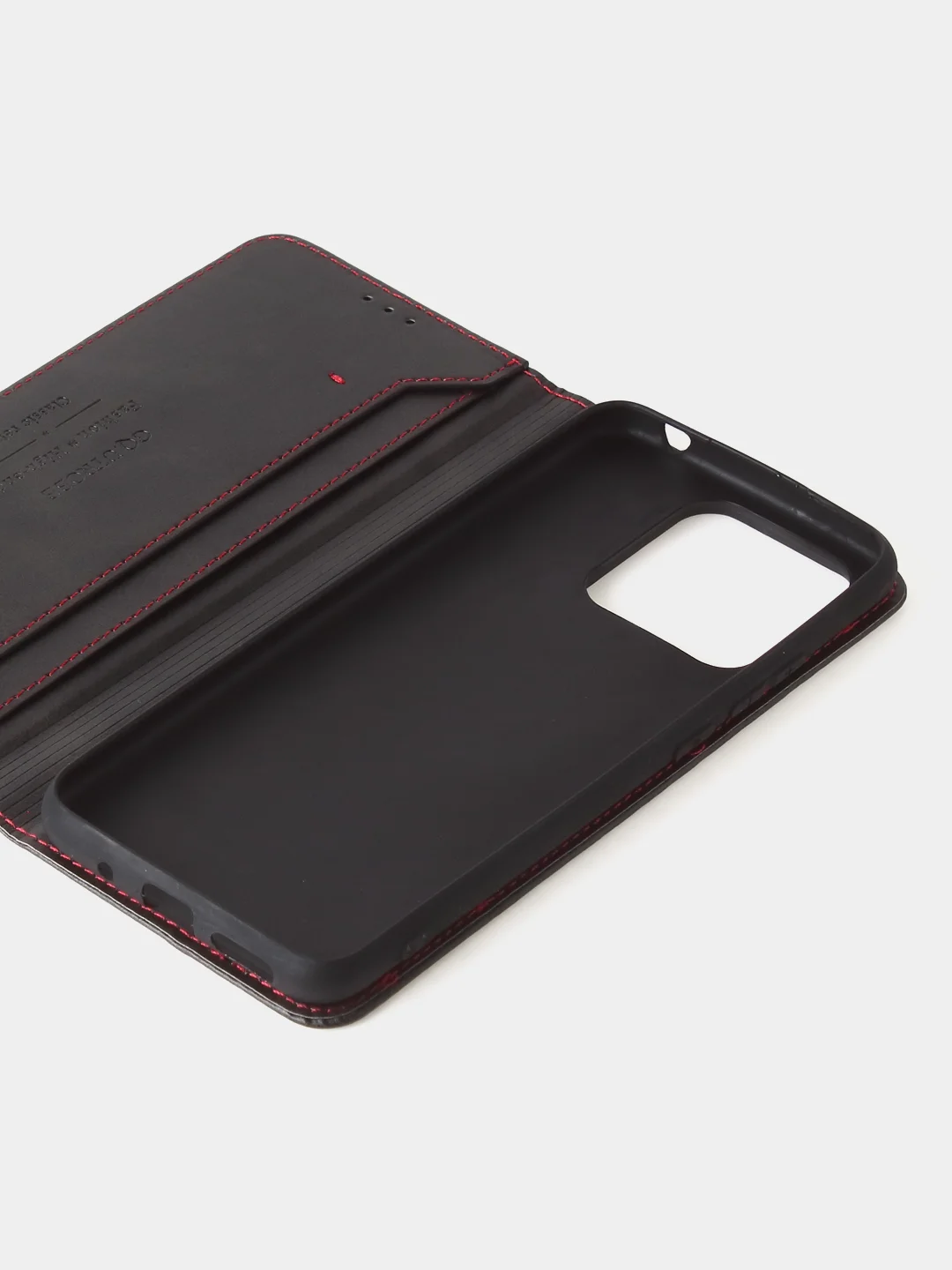 Угольный чехол-книжка GQ для Redmi 10C / Poco C40 из высококачественной искусственной кожи