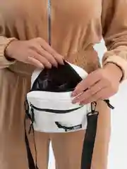 Белый сумка унисекс через плечо из холста