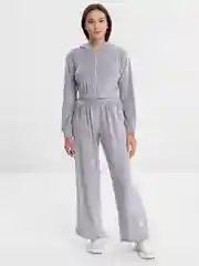 Серый женский спортивный костюм, велюровый
