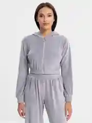 Серый женский спортивный костюм, велюровый
