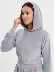Серый женский спортивный костюм, велюровый